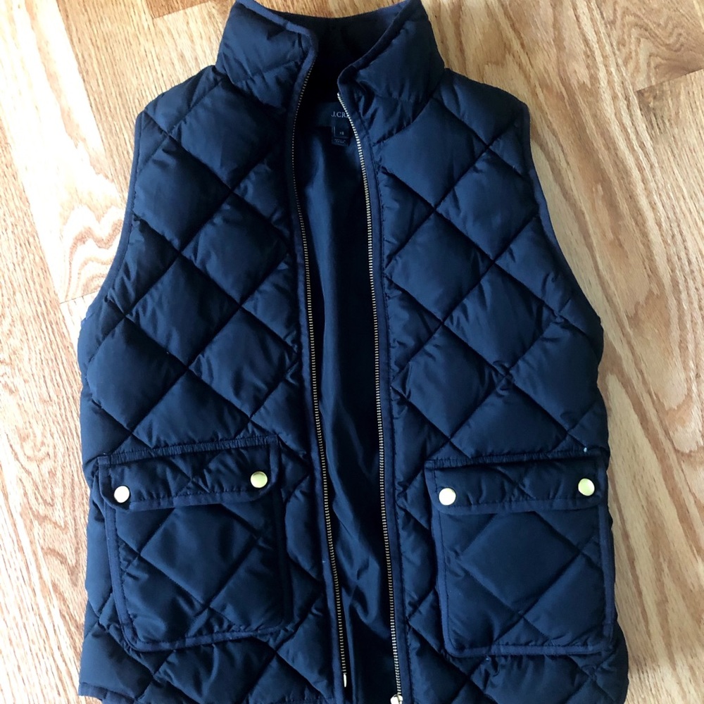 J. Crew Navy Puffer Vest
